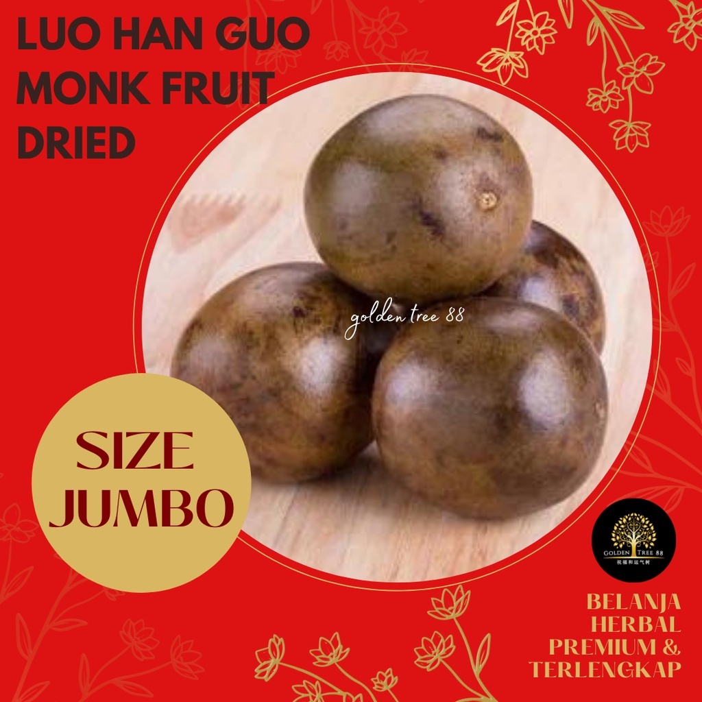 

Premium Jumbo Buah Lo Han Guo Lo Han Kuo Lohanko Asli Ukuran Sedang Besar dan Jumbo