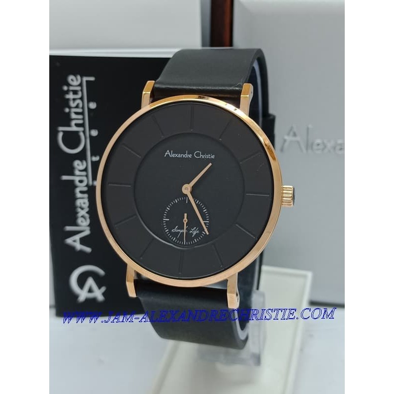 JAM TANGAN PRIA ALEXANDRE CHRISTIE AC 8484 / AC8484 LEATHER ORIGINAL