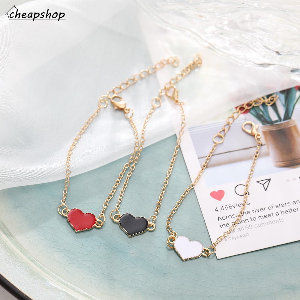 IFYOU Korea Fashion Bracelet Pure Color Retro Heart Shaped Ladies Bracelet Women Jewelry Accessories