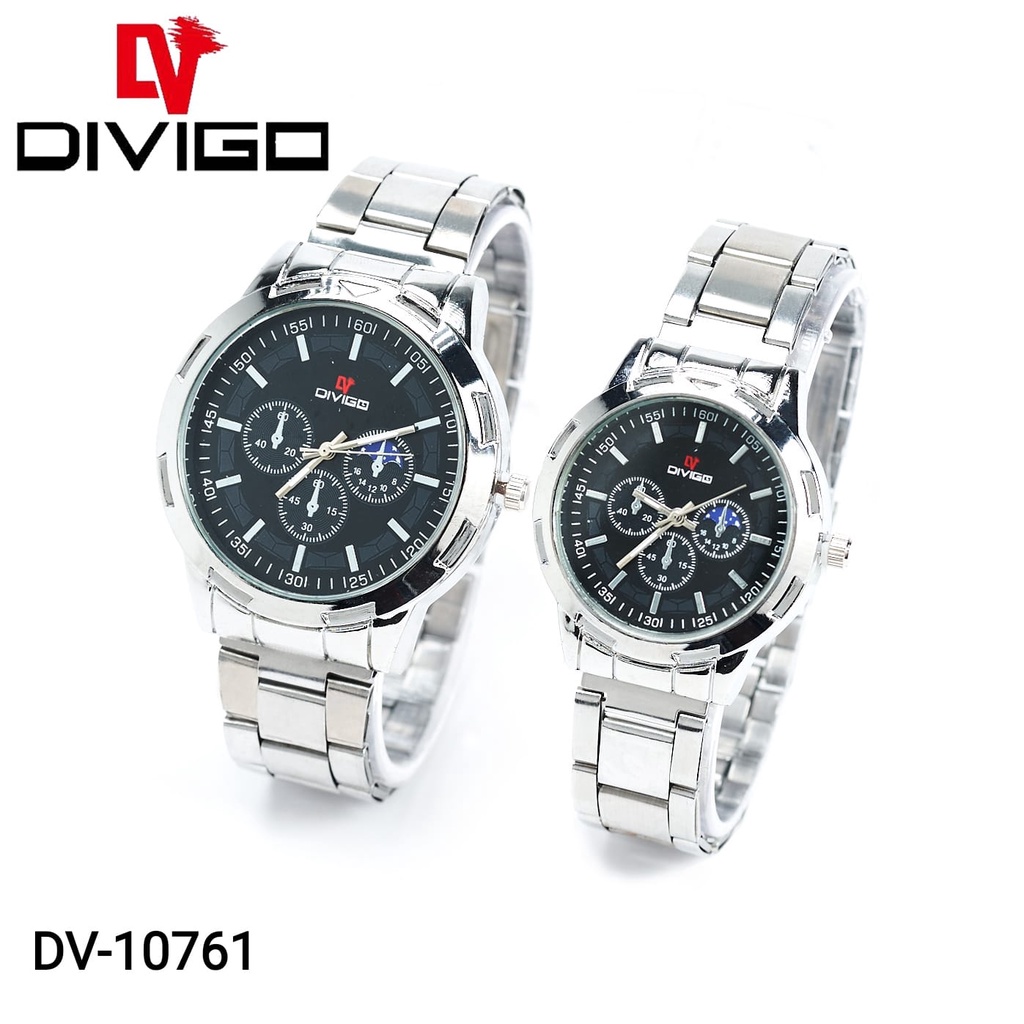 (KW) JAM TANGAN COUPLE PRIA/WANITA DIVIGO ORIGINAL DV-10761