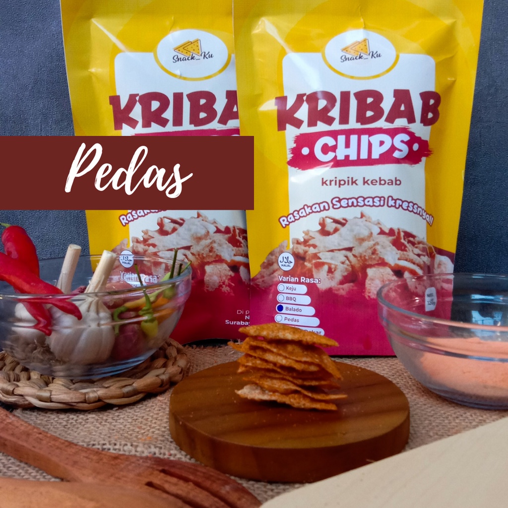 

Keripik Kebab / Tortila Chips Pedas / Kribab / Cemilan Kripik/Krupuk SURABAYA