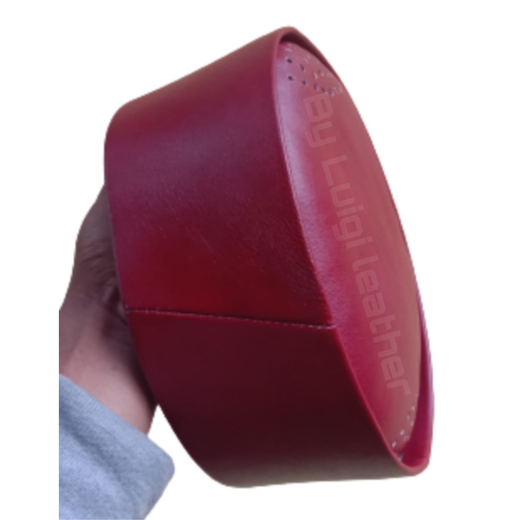 KOPEAH CASUAL PRIA PECI KULIT MODEL SONGKOK SUKARNO KULIT GARUT-0.5 DOMBA MERAH