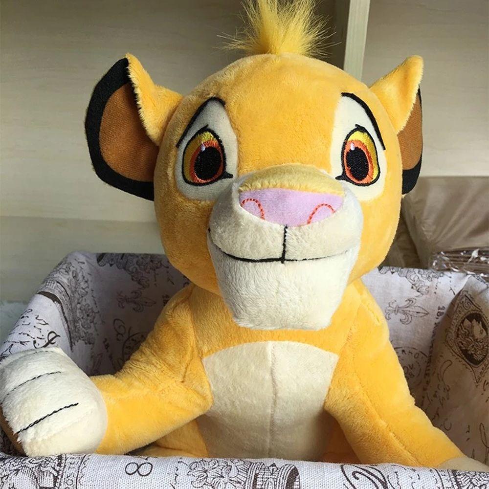 Lanfy Simba Mainan Mewah Hadiah Natal Ulang Tahun Boneka Plush Boneka Binatang Mufasa Lembut Singa Mainan Mewah