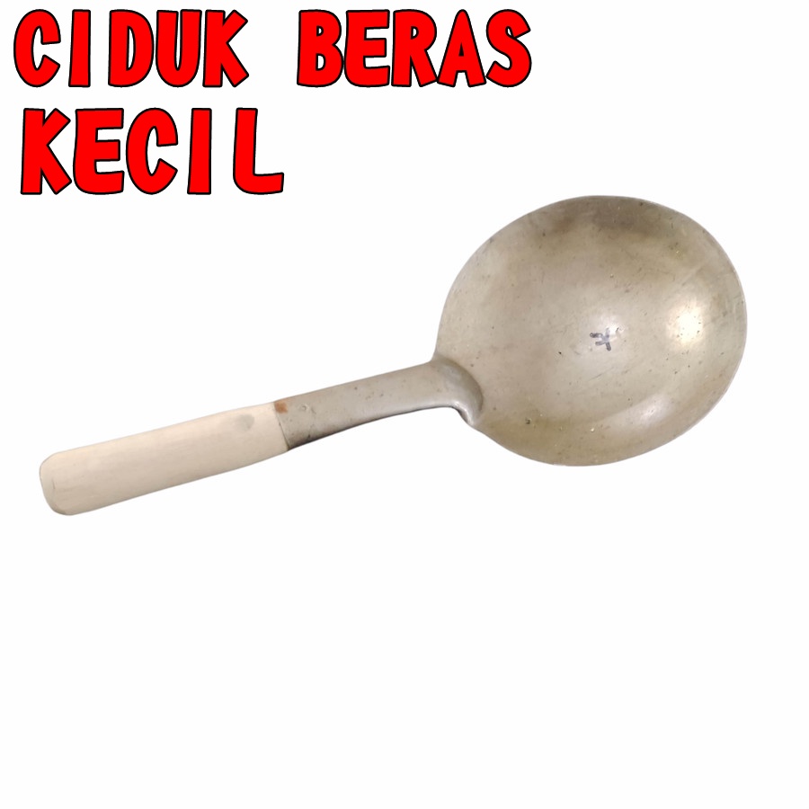 COD - CENTONG CIDUK BERAS PEGANGAN KAYU KECIL