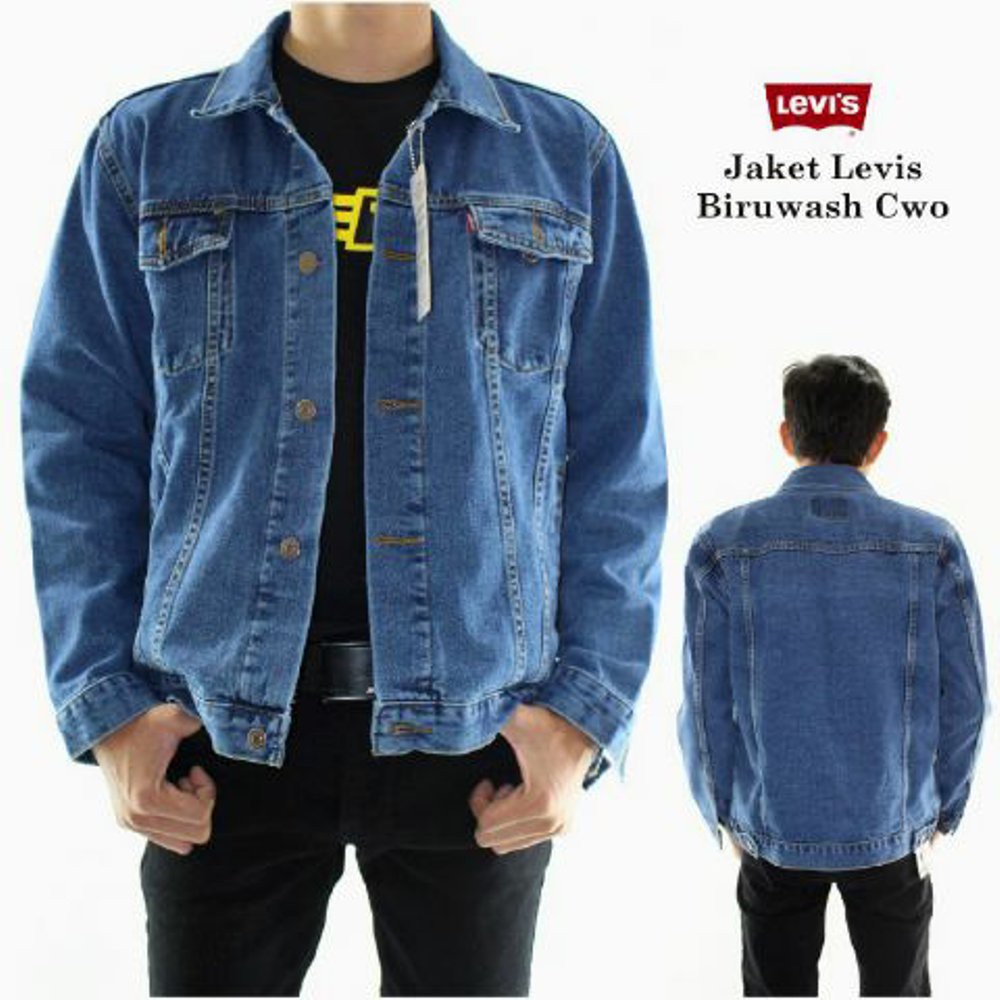 TERKEREN jaket Levis jaket jeans jaket pria Jaket Kekinian