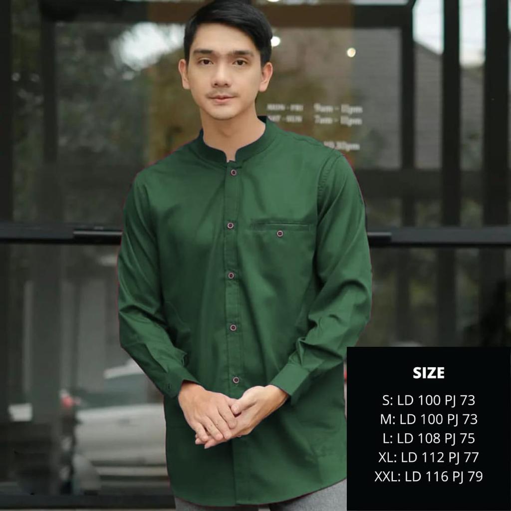 Muslim Pria Koko Lengan Panjang Arto Size M, L, Xl, XXL  bahan Toyobo Premium