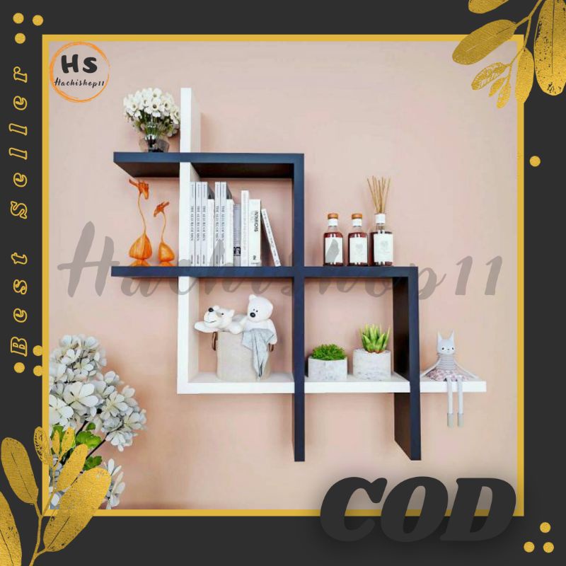Rak Dinding Tempel Tempat Buku/Boneka/Dekorasi Ruang Tamu/Kamar Tidur/Dekorasi Rumah/Accesories/Serb