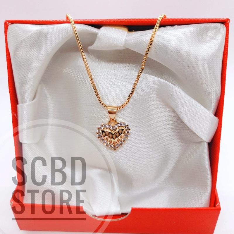 Kalung Perhiasan Wanita Xuping Motif Love Cantik