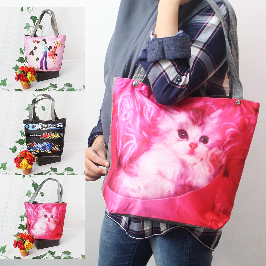 Tote Bag Lebar Tas Tote Perempuan Tote Bag Murah Tote Bag Bahan Kanvas Keren Tote Bag Bergambar