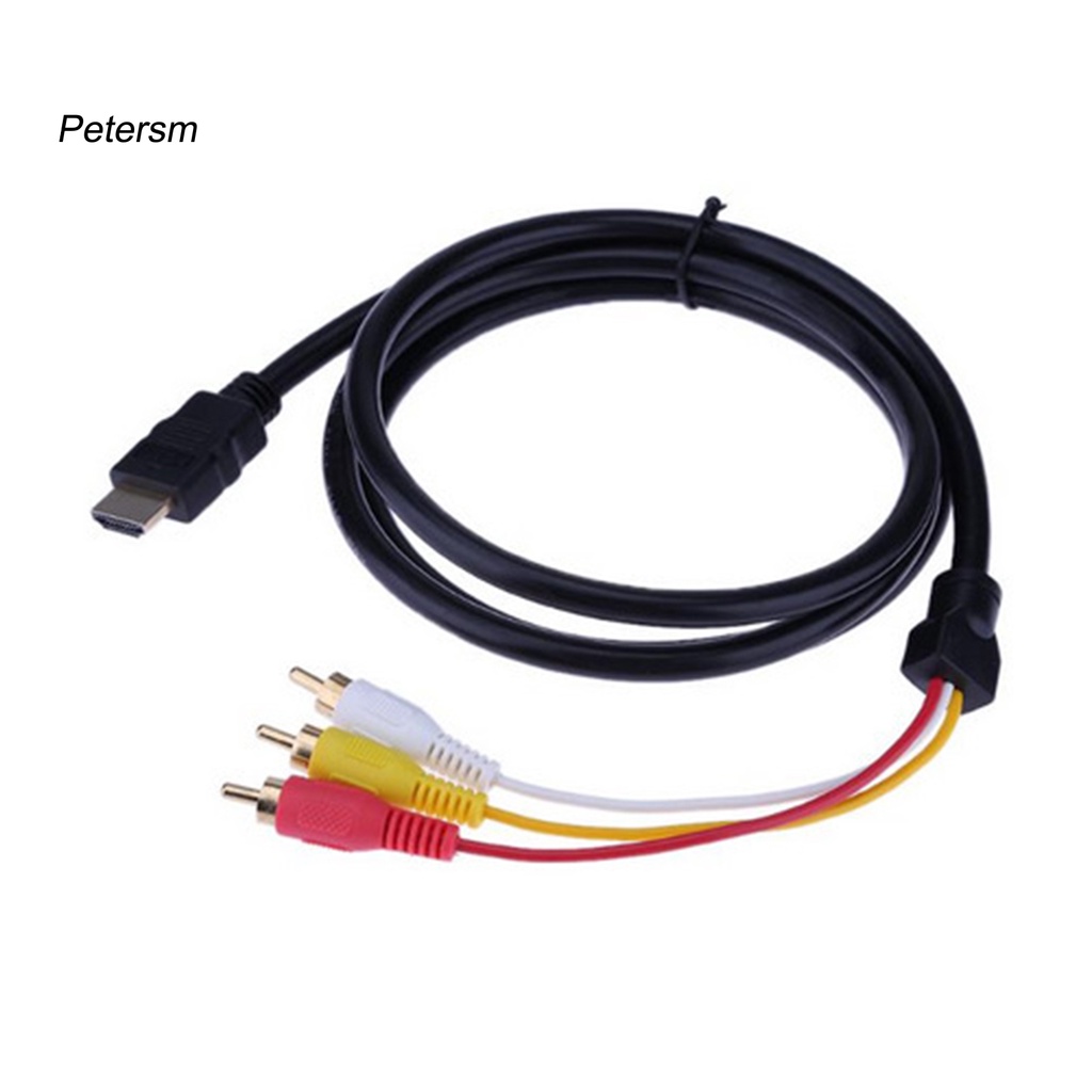 (Pt) Doonjiey Kabel Adapter Konverter Hdmi 3rca Video Audio Av Untuk Hdtv