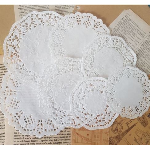 Lace Hollow Paper - Doily Paper Round Series (10pcs)