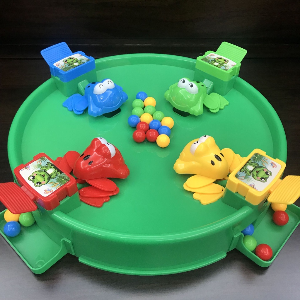 mainan anak dan dewasa scramble game hungry frog, kodok makan bola