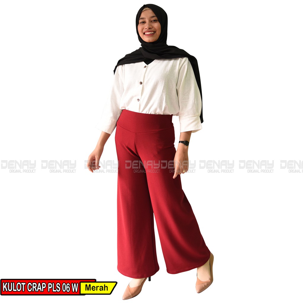CELANA Coulotte Wanita Premium Mode Kulot Crap Bahan CELANA Coulotte Wanita Premium Mode Kulot Crap Bahan