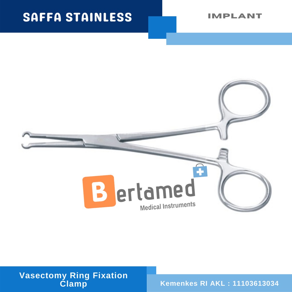 Vasectomy Ring Fixation Clamp / U CLamp / Klem U FIXING CLAMP