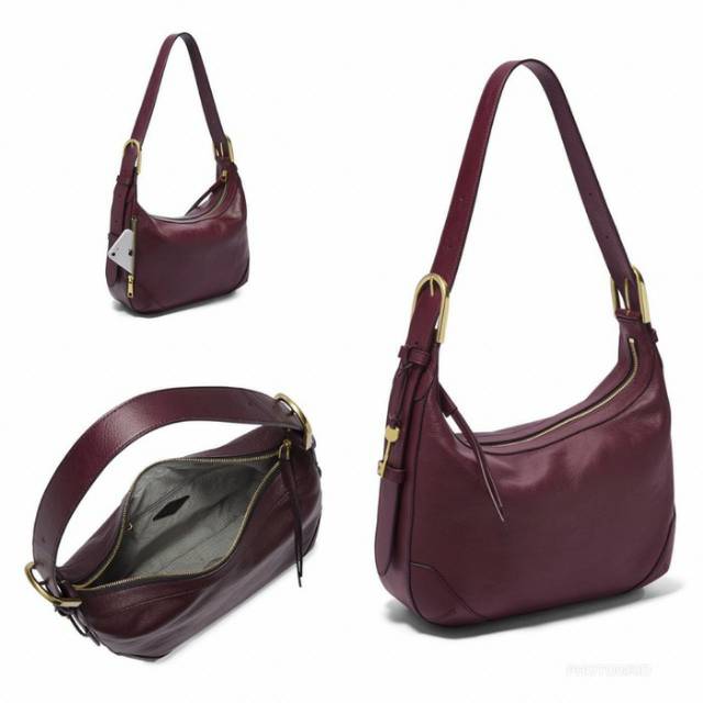FOSSIL Hannah Hobo Fig Brown