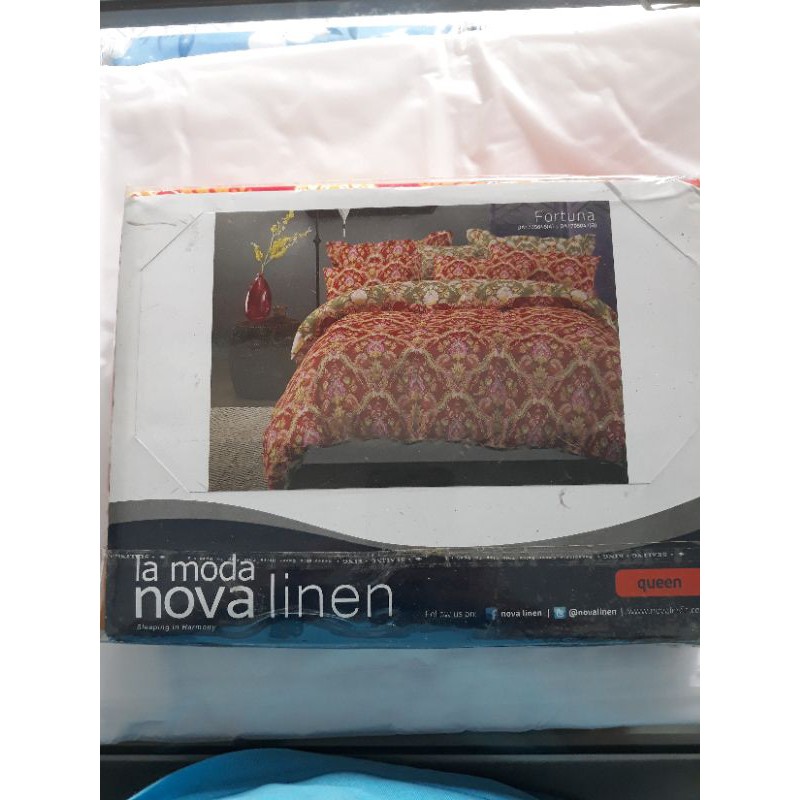 sprei nova linen ukuran queen terbaik