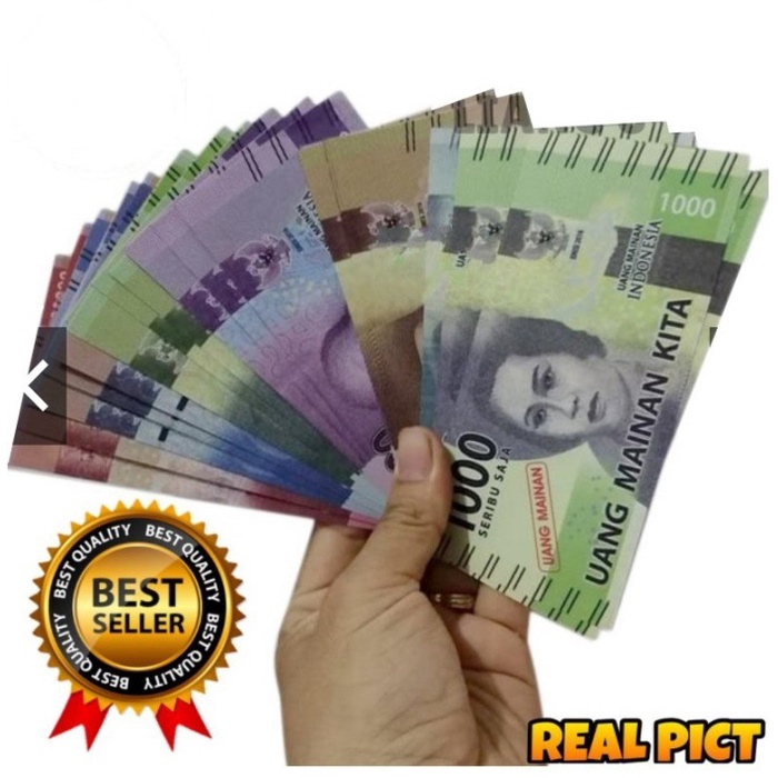 Uang Mainan Kertas Mirip ASLI / Mainan Edukasi Uang Kertas Replika