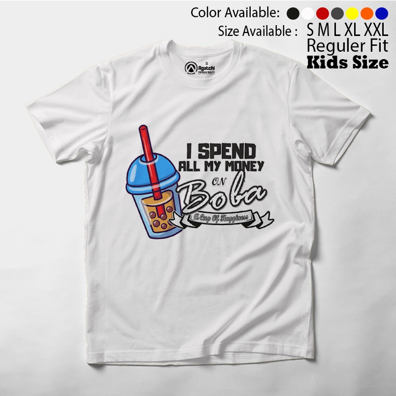 Baju Anak / Kaos Atasan Anak Viral Boba Lover