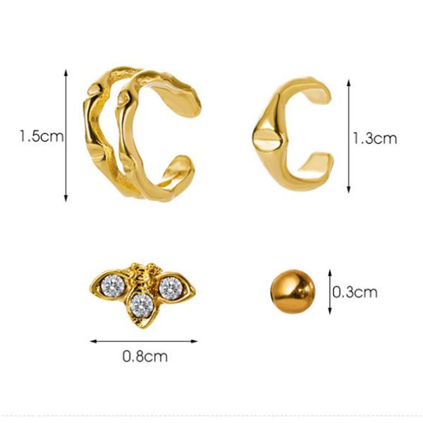 anting set 4 pcs geometric set earrings (3D3)  jan290