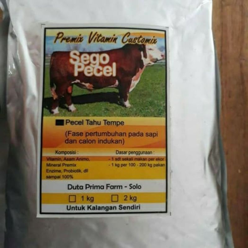 premik vitamin customik sego pecel tahu tempe premix customik untuk sapi masa pertumbuhan dan induka