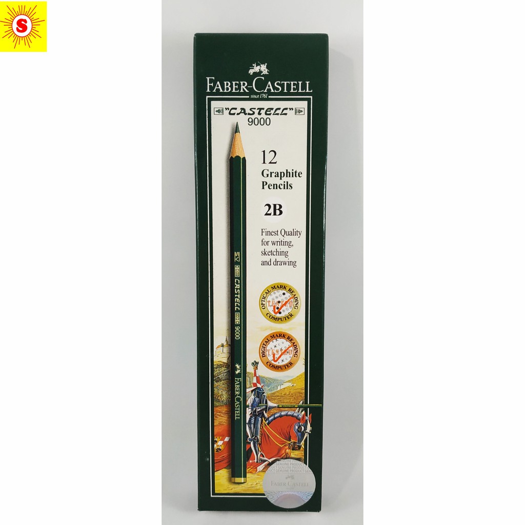 

FABER-CASTELL PENSIL UJIAN - 2B CASTELL 9000 ASLI ORIGINAL