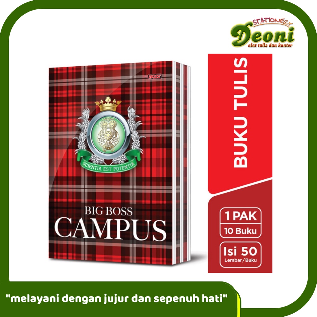 

BIGBOSS Campus Buku Tulis 50 Lembar (1 Pack/ 10 Buku)
