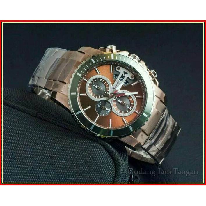JAM TANGAN PRIA ALEXANDRE CHRISTIE AC 6455 BROWN ORIGINAL
