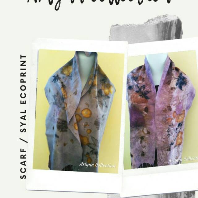 Syal/scarf ecoprint