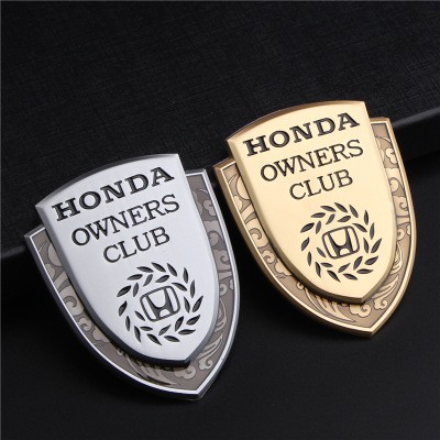 1Pc Stiker Emblem / Badge Logo Honda trners Bahan Metal untuk Honda