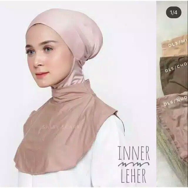 Inner  hijab leher premium turtleneck / inner leher jilbab bahan kaos / dalaman kerudung polos murah