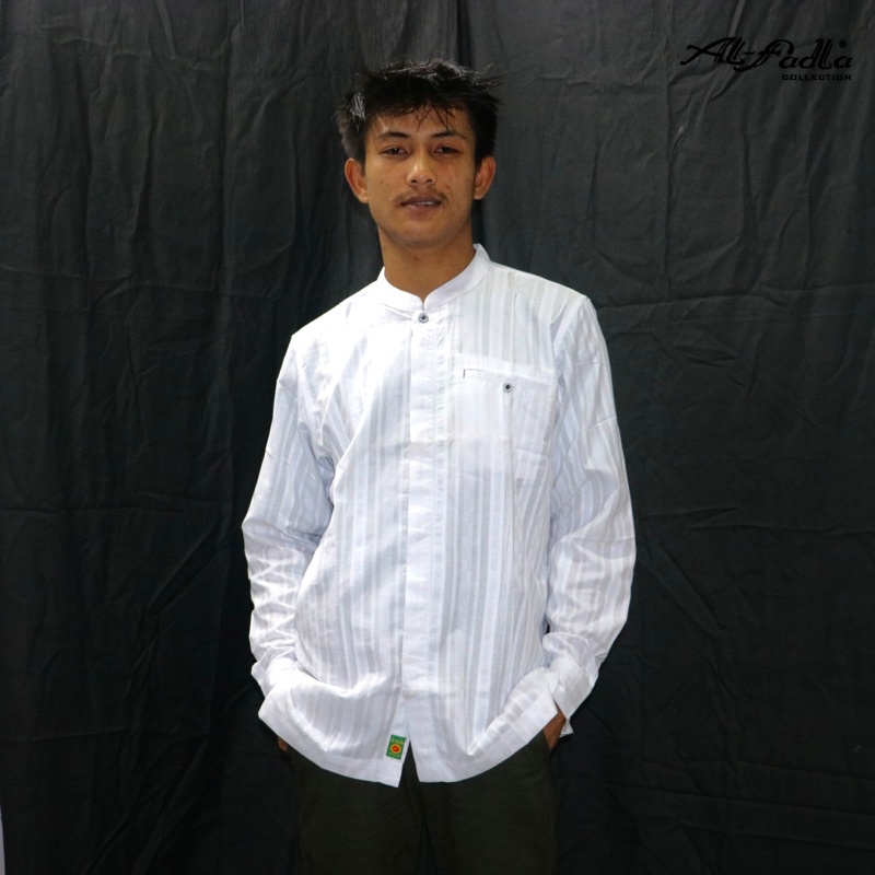 AL FADLA - Kemeja Koko Casual Pria Lengan Panjang Kaffa 2
