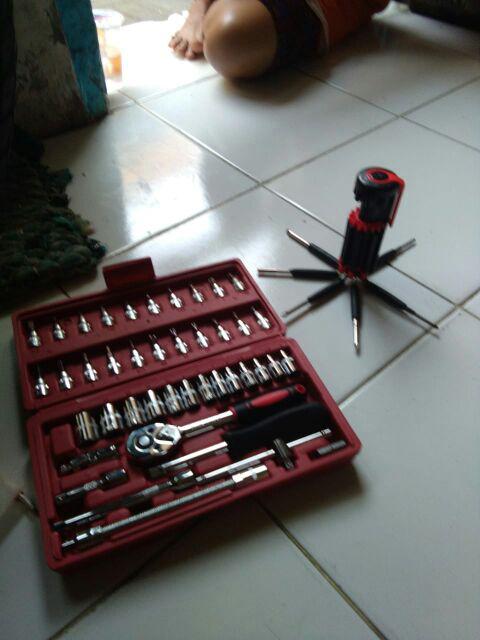 Obeng Senter 8in1 (eceran) / Obeng Multifungsi