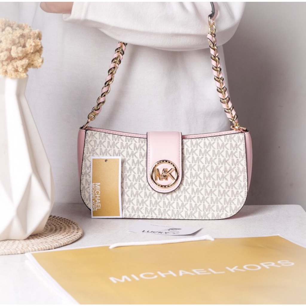 Michael Kors Small Carmen Underarm Handbag In Pink - ORIGINAL 100%