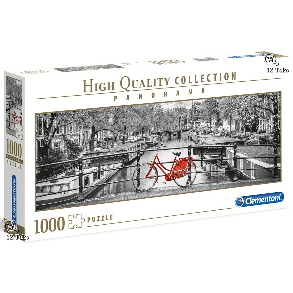 Jigsaw Puzzle: Clementoni - Panorama Amsterdam Bicycle - 1000 Piece