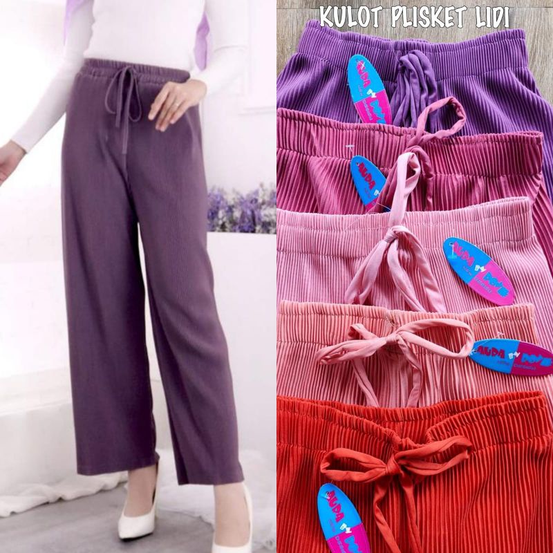 Celana Plisket Kulot Plisket Lidi Tali Hyget Termurah-5