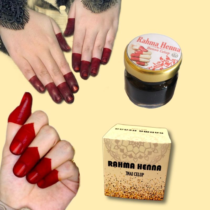 HENNA CELUP / INAI CELUP HALAL SAH UNTUK SHOLAT (BESAR 50ML)