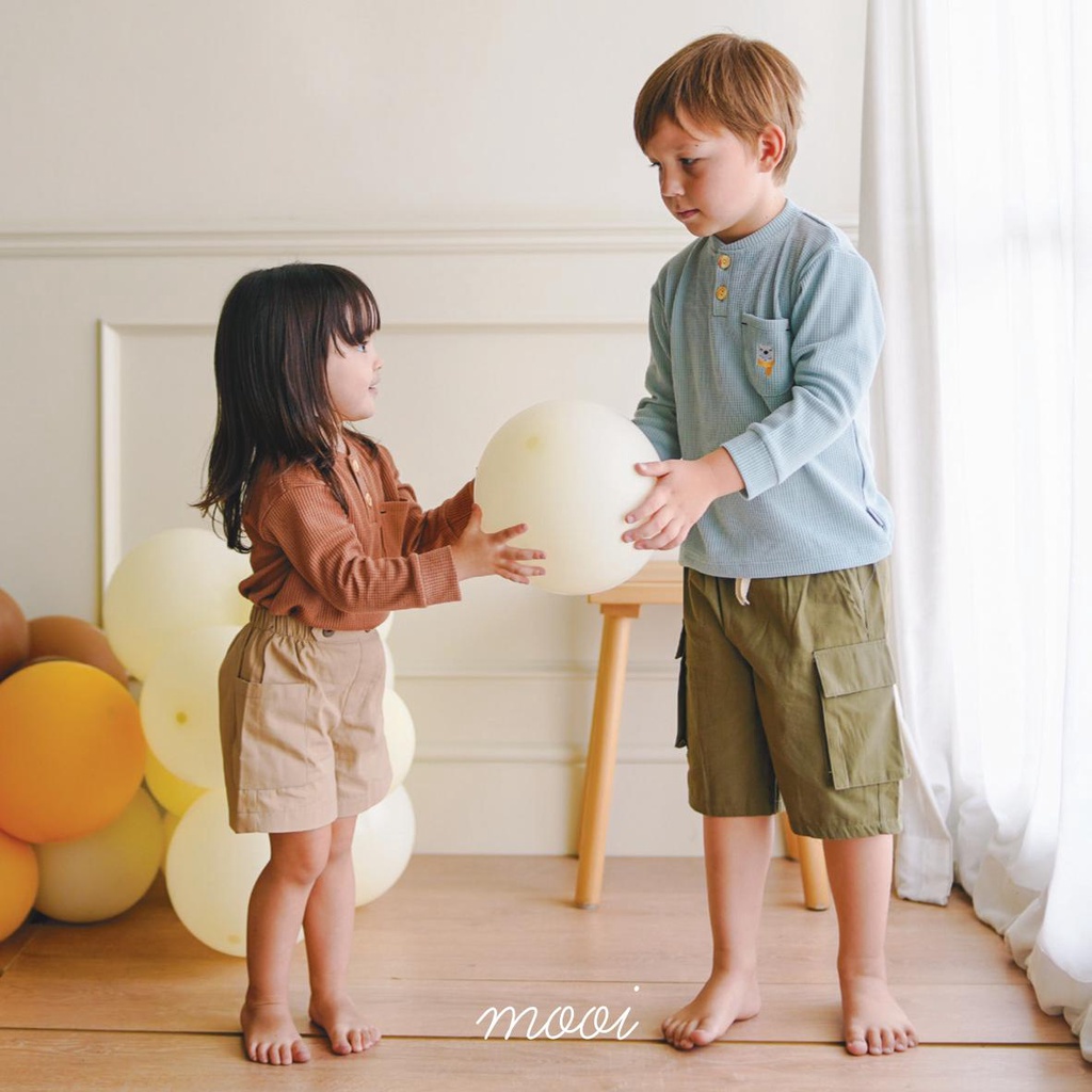 PROMO 7.7 PROMO BAJU LEBARAN MURAH MOOI SHORT CARGO PANTS CELANA CARGO PENDEK ANAK FASHION ANAK 1-5 TAHUN