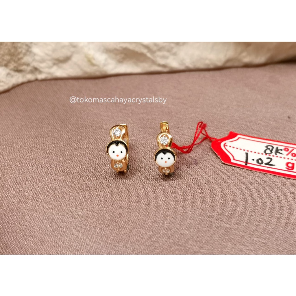 Anting Anak Kartun Emas kadar 8k 37.5% 375