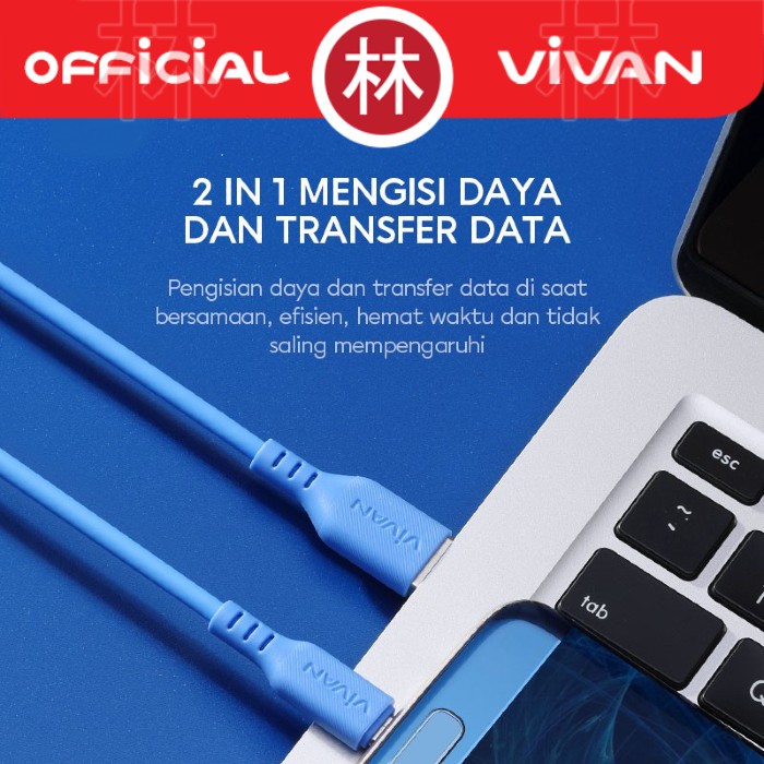 Vivan VSM100 Data Cable Micro USB 2.4A Quick Charging 1m