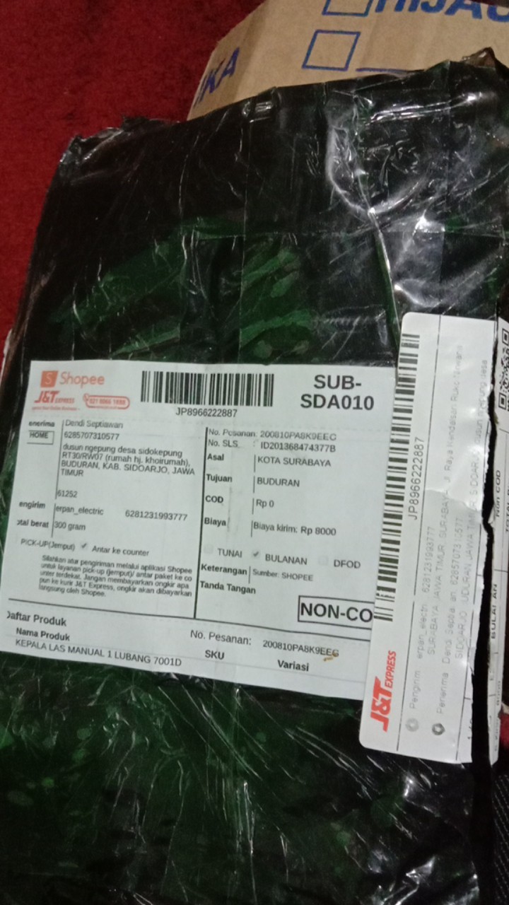 Kepala Las Manual 1 Lubang 7001d