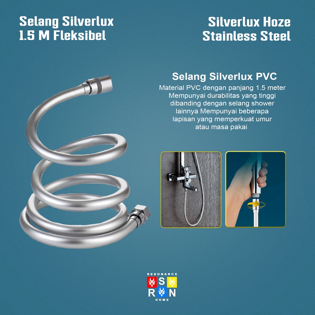 Selang Silverlux 150cm / 1.5m / Flexible Silverlux Hose Resonance Home