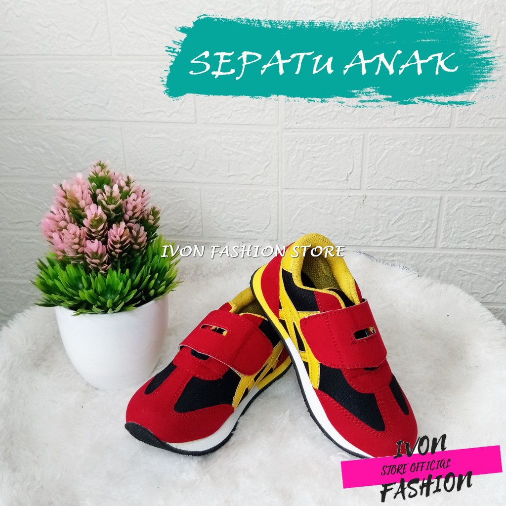 Sepatu Anak Sport Untuk Anak Usia 4 sampai 9 Tahun Pria dan Wanita Dengan Perekat Simple Murah