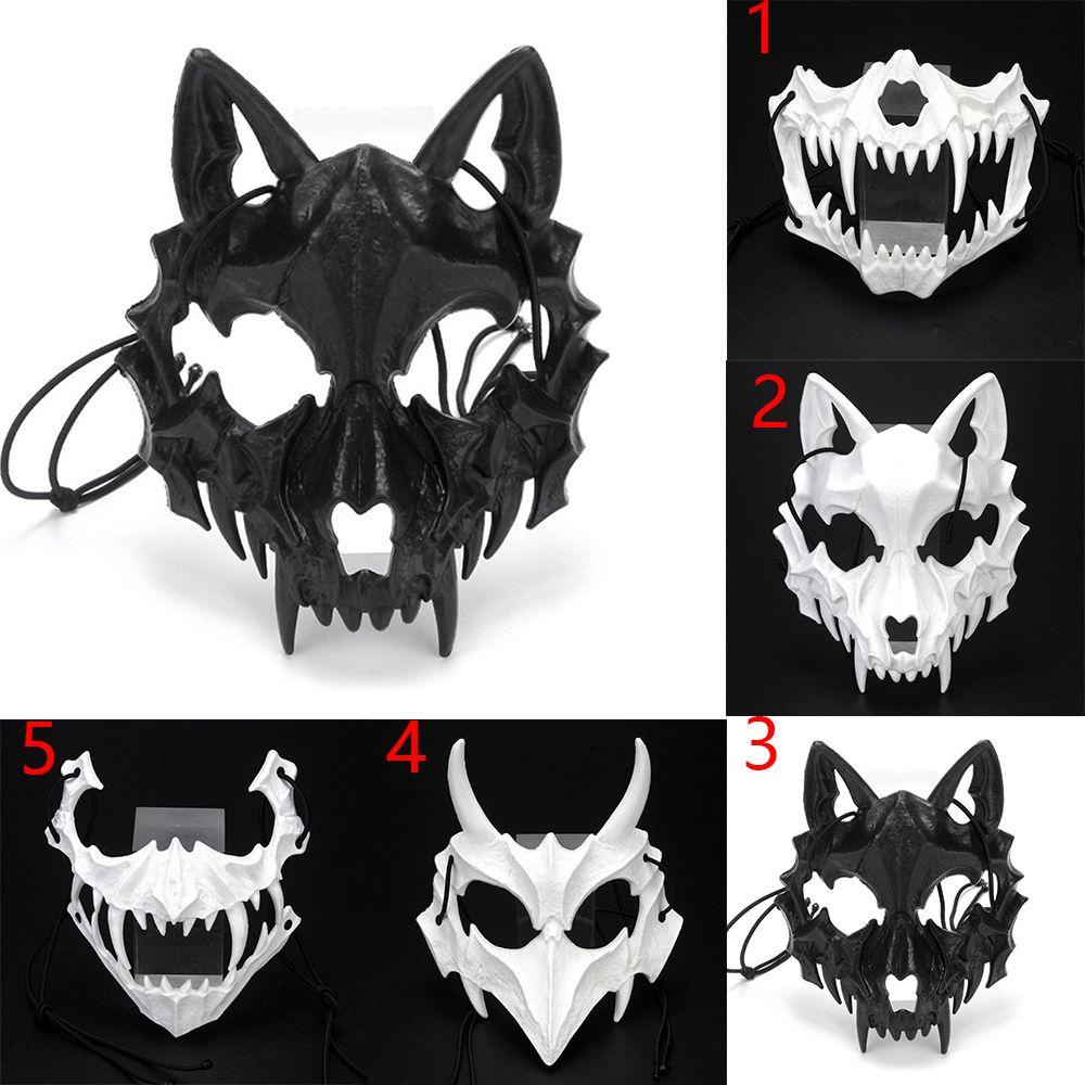 Suyo 2PCs Masker Pelindung Wajah Motif Tengkorak Untuk Cosplay Halloween