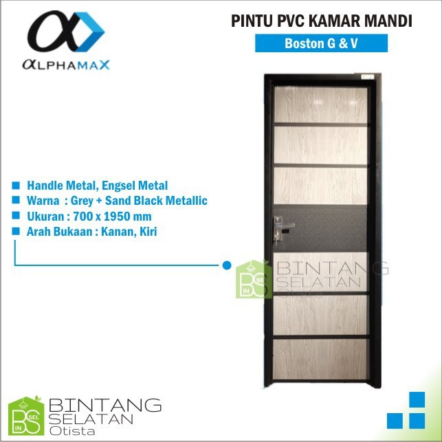 PINTU PVC KAMAR MANDI APLHA MAX BOSTON SERIES