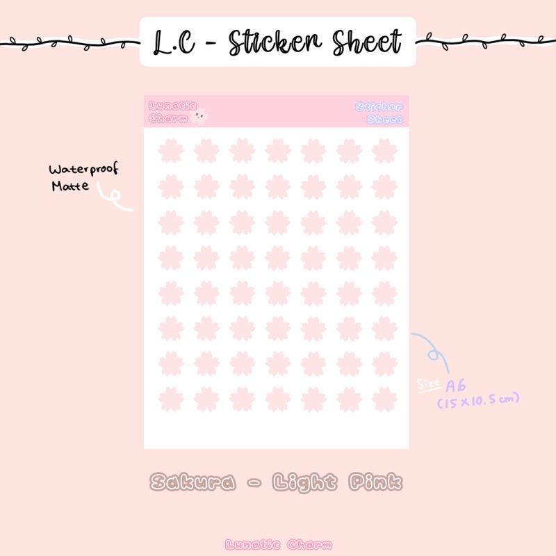 

[L.C] Sakura Matte Sticker Sheet by jace_ang
