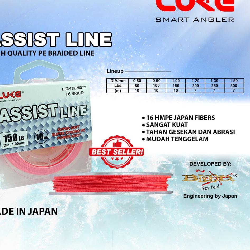 SENAR TALI PANCING KEVLAR LUKE ASSIT LINE MERAH ✓