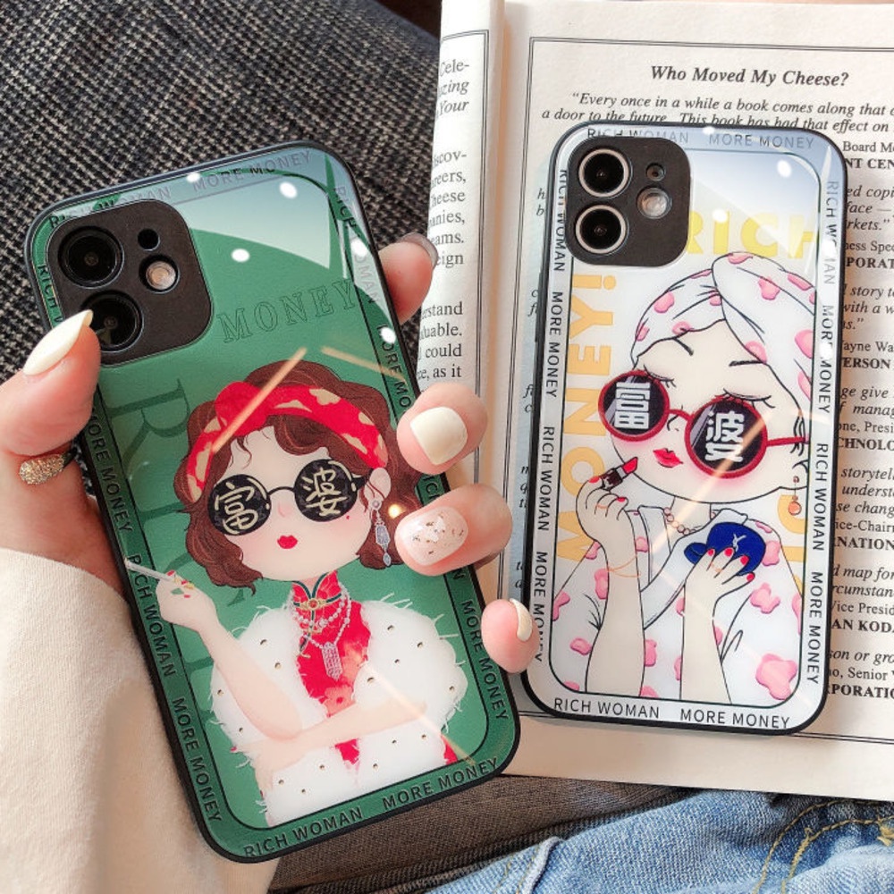 Elegant lady design Phone case for IPhone 12 13 11 Pro Max X Xs Max Xr 7 8 Plus Fbbl