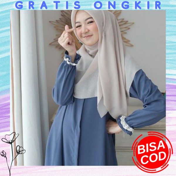 Bisa Cod - Dress Busui Bahan Tebal Gamis Dress Kondangan Model Terbaru 2022 Gamis Wanita Dewasa Simp