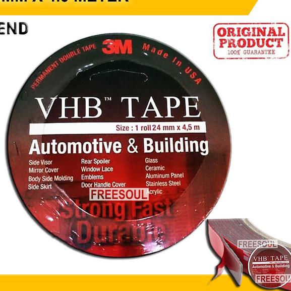 

✰ 3M VHB Double Tape Automotive 4900 size 24mm x 4.5m -Double Tape Mobil ▼