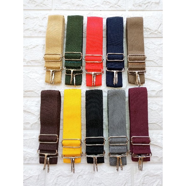 LONGSTRAP / TALI TAS SELEMPANG POLOS UK 3,8CM NIKEL KRB TEBAL
